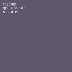 #5E576D - Mid Gray Color Image